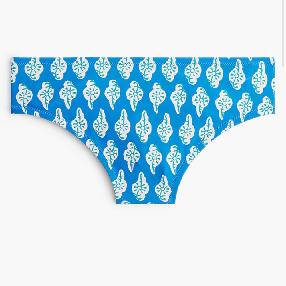 J. Crew Factory Blue and White Bikini Bottom NWT- size M